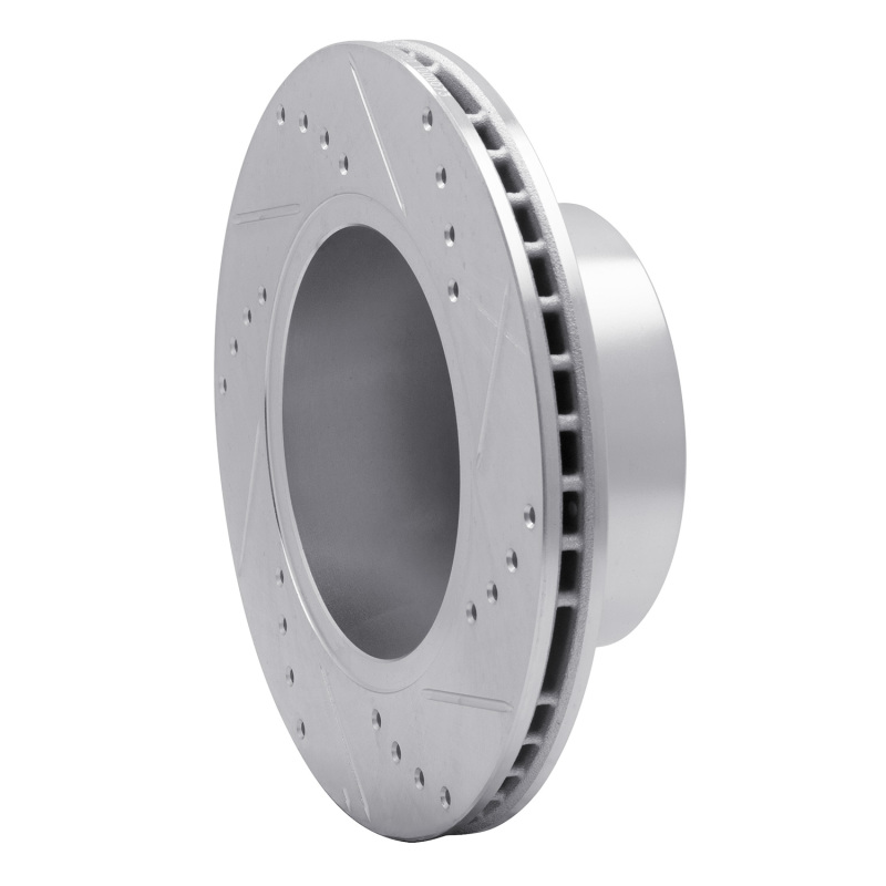 Land Rover Discovery Brake Rotor (1) - Front Left - R1 Concepts - Drilled & Slotted - Silver - `99-`04